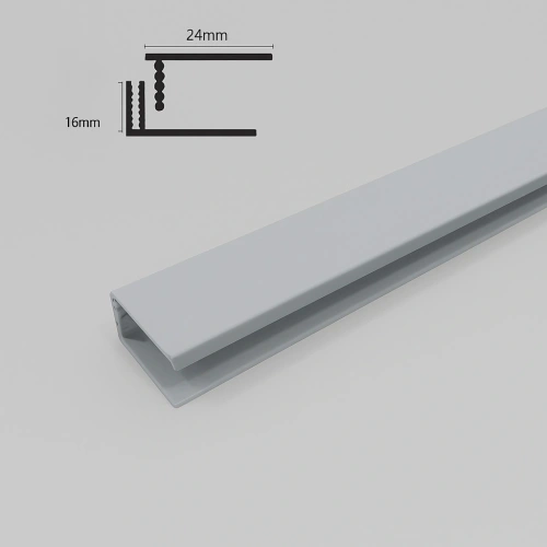 Profex 2-delig Eindprofiel lichtgrijs