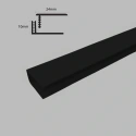 Profex 2-delig Eindprofiel zwart