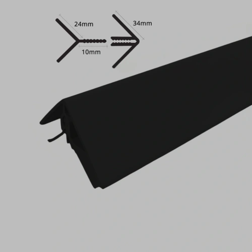Profex 2-delig Hoekprofiel zwart